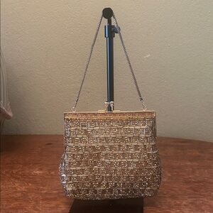 Walbaeg Vintage Gold Beaded Evening Bag